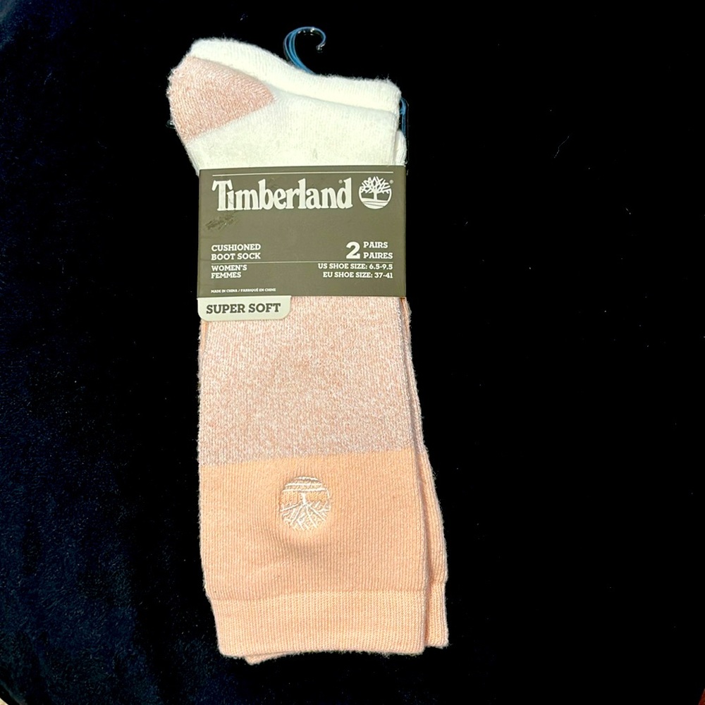 NEW (2) Pairs Timberland Cushion Boot Sock - Super Soft